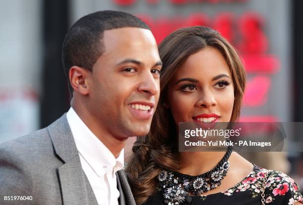 Marvin Humes and Rochelle Humes arriving for the World Premiere of One Direction: This Is Us, at the Empire Leicester Square, London.