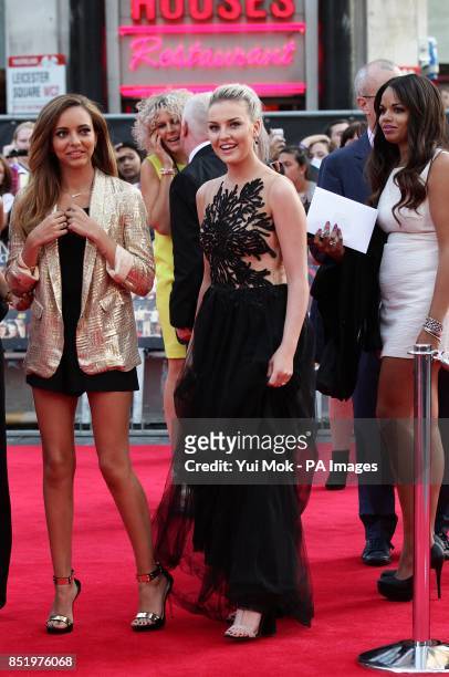 Leigh-Anne Pinnock and Perrie Edwards of Little Mix arriving for the World Premiere of One Direction: This Is Us, at the Empire Leicester Square,...