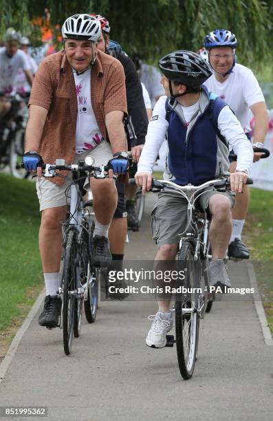 Downton Abbey actor Jim Carter , takes part in the Pedal On UK cycle ride from St Neots in Cambridgeshire to Bedford as part of the Pedal On UK...