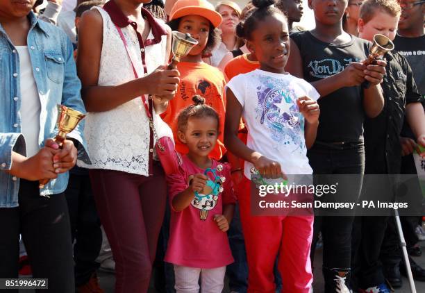 Fifty young bell ringers mark the 50th anniversary of Martin Luther King's 'I have a dream' speech. Bells rang at 3pm - the hour Dr King gave his...