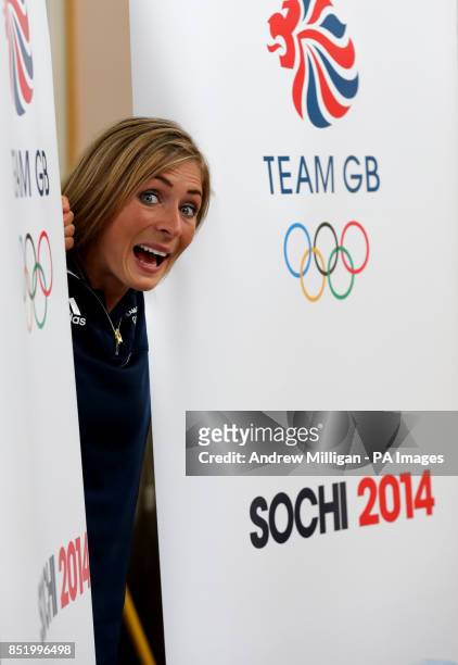 Curler Eve Muirhead after being named in the winter Olympic team for Sochi after a press conference at the Braehead Curling Rink, Glasgow.