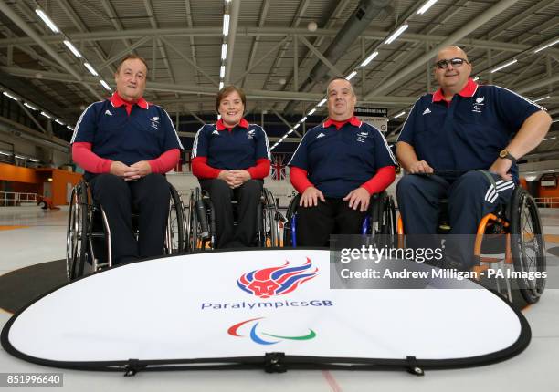 Winter Para-Olympians Curlers Tom Killin, Aileen Neilson, Robert McPherson and Gregor Ewan after being named in the winter Olympic team for Sochi...