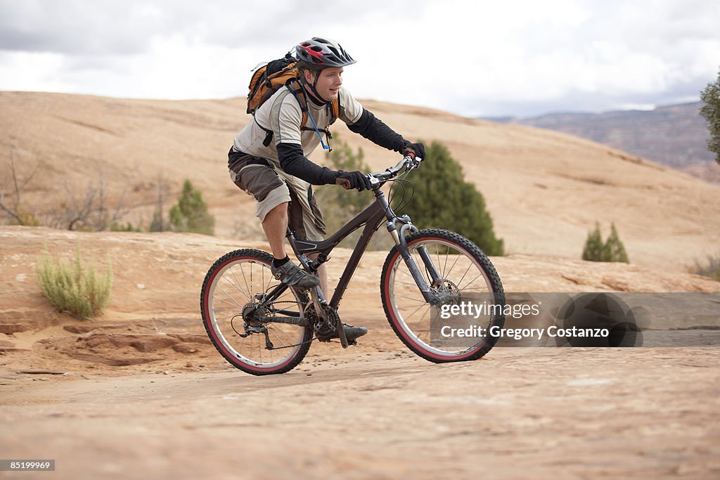 Biker in Moab, Utah