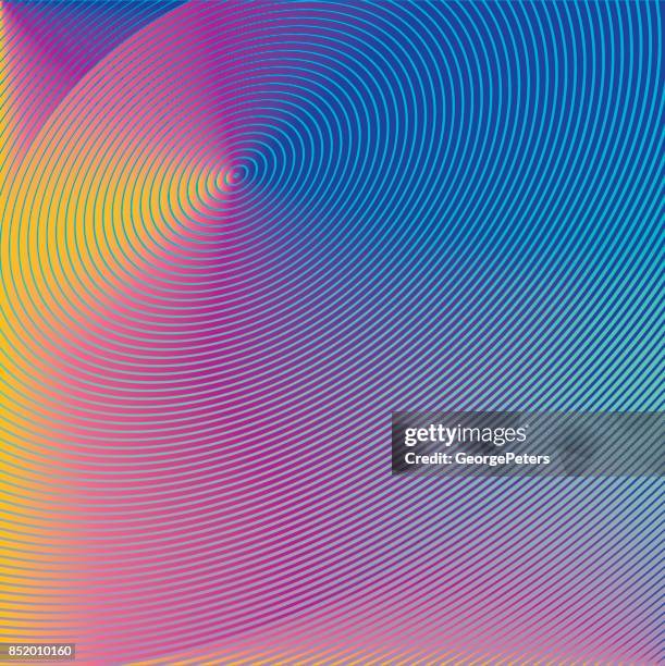 ilustrações de stock, clip art, desenhos animados e ícones de concentric circles futuristic abstract background - cor saturada