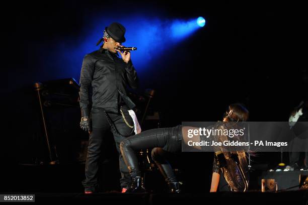 Ne-Yo performs on stage during day two of the Fusion Festival at Cofton Park, Birmingham.