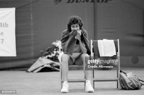 The Women's Singles final of the Dow Chemical Classic Tennis Tournament at the Edgbaston Priory Club, pictured, pam Shriver who goes on to win the...