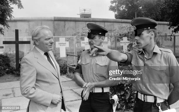 Views of the Berlin Wall, Germany, pictured are Royal Military Police, 7th August 1986.