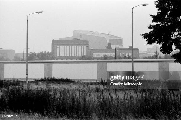 The Berlin Wall, pictured is the spotless East wall, 6th August 1984.