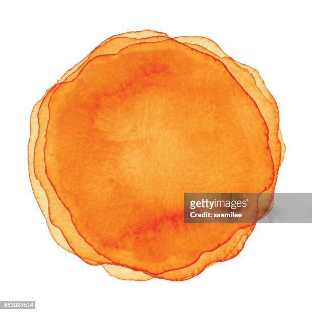 watercolor orange dots - watercolour circle stock illustrations