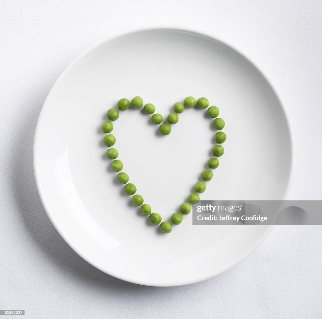Peas in shape of heart