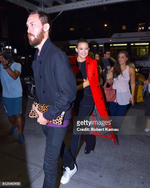 Danny Fujikawa and Kate Hudson on September 22, 2017 in New York City.