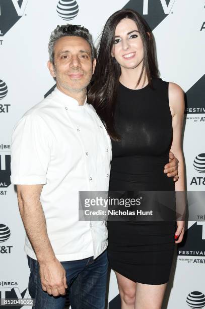 Chef John DeLucie and Shira Spiewak attend the Tribeca TV Festival welcome party hosted by AT&T at the Empire Diner on September 22, 2017 in New York...