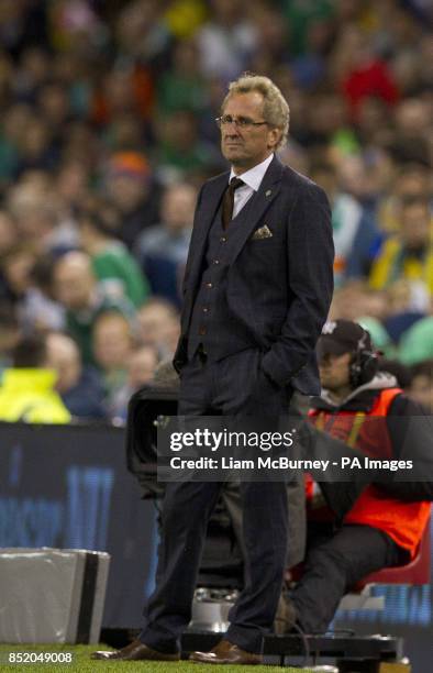 Sweden's manager Erik Hamren during the World Cup Qualifying, Group C match at the Aviva Stadium, Dublin, Ireland.
