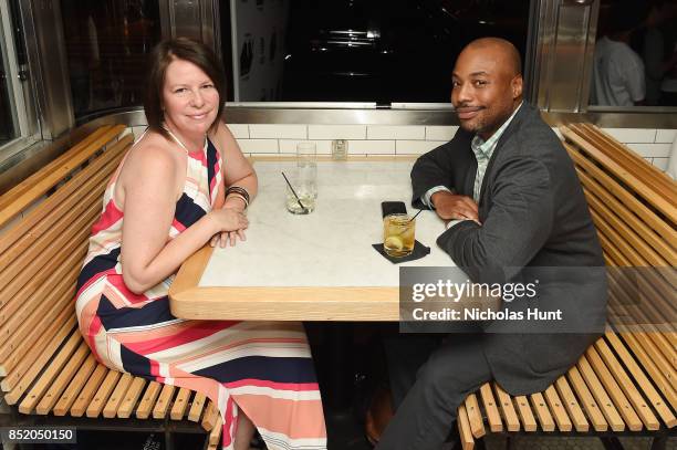 Katherine Pongracz and Taj Greenlee attend the Tribeca TV Festival welcome party hosted by AT&T at the Empire Diner on September 22, 2017 in New York...