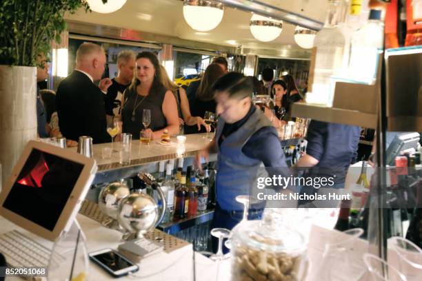 Guests attend the Tribeca TV Festival welcome party hosted by AT&T at the Empire Diner on September 22, 2017 in New York City.