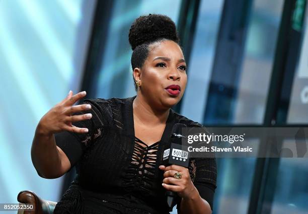 Actress Kimberly Hebert Gregory from the HBO series "Vice Principals" visits at Build Studio on September 22, 2017 in New York City.