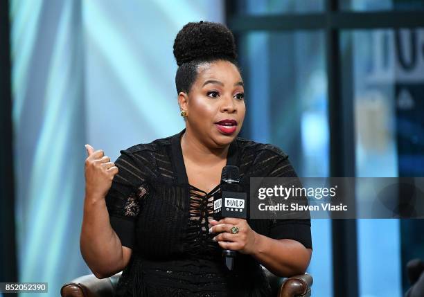 Actress Kimberly Hebert Gregory from the HBO series "Vice Principals" visits at Build Studio on September 22, 2017 in New York City.