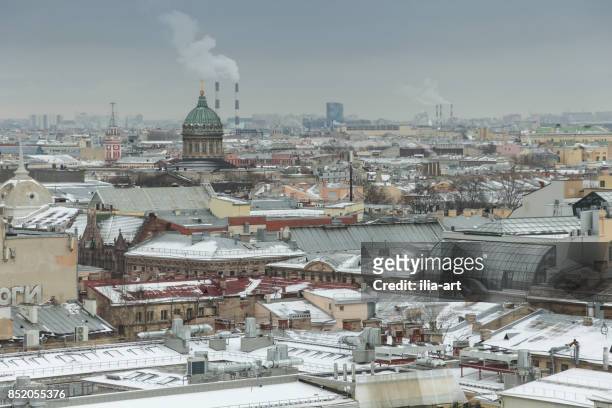 view of st.petersburg - kazan cathedral st petersburg stock pictures, royalty-free photos & images