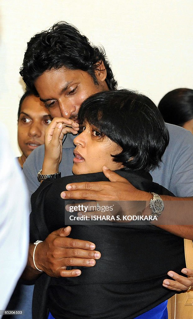 Sri Lankan cricketer Kumar Sangakkara (f