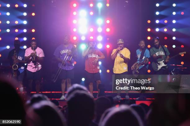 Bruno Mars performs onstage during Bruno Mars: 24K Magic World Tour at Madison Square Garden on September 22, 2017 in New York City.