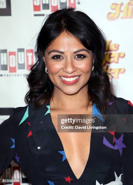 Actress Karen David attends the premiere of "The Tiger Hunter" at Laemmle Monica Film Center on September 22, 2017 in Santa Monica, California.