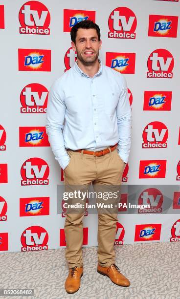 Kelvin Fletcher arriving for the 2013 TV Choice awards at the Dorchester Hotel, London.