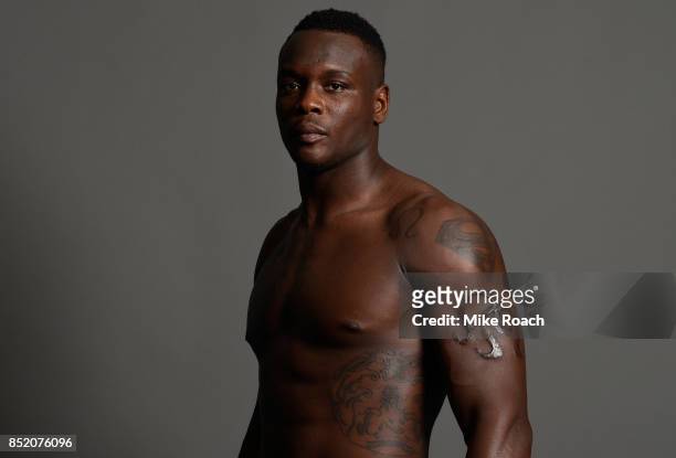 Ovince Saint Preux poses for a portrait backstage during the UFC Fight Night event inside the Saitama Super Arena on September 22, 2017 in Saitama,...