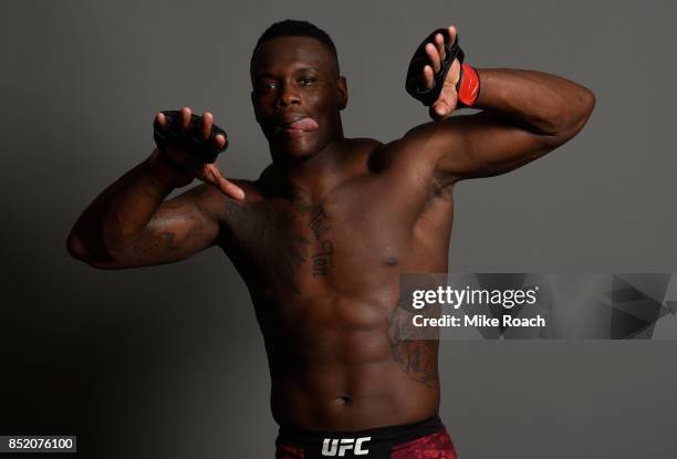 Ovince Saint Preux poses for a portrait backstage during the UFC Fight Night event inside the Saitama Super Arena on September 22, 2017 in Saitama,...