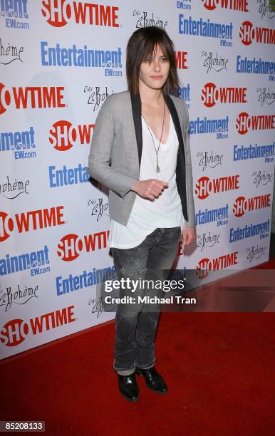 Katherine Moennig arrives to "The L Word" final season farewell party held at Cafe La Boheme on March 3, 2009 in West Hollywood, California.