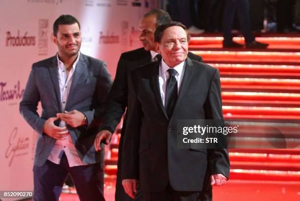 Egyptian film star Adel Imam attends the opening ceremony of the first edition of the El-Gouna Film Festival in Hurghada late on September 22, 2017.