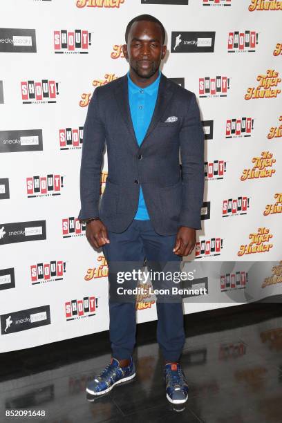 Actor Jimmy Akingbola attends the Premiere Of "The Tiger Hunter" at Laemmle Monica Film Center on September 22, 2017 in Santa Monica, California.