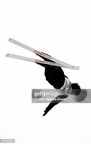 Jacqui Cooper of Australia takes 3rd place during the FIS Freestyle World Championships Women's Aerials event on March 04, 2009 in Inawashiro, Japan.