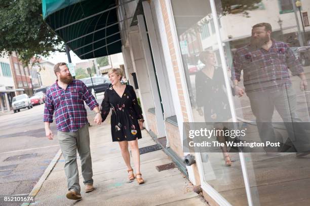 Erin and Ben Napier, the stars of HGTV's "Home Town," were photographed in Laurel, MS. HGTV, one of the nation's top five, creates relatable starsthe...