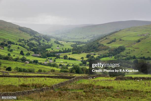 rainy september day in the yorkshire dales, england - north yorkshire stock pictures, royalty-free photos & images