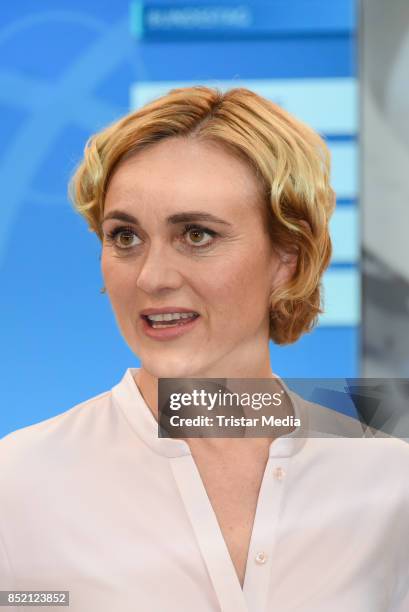 Caren Miosga during the 'Bundestagswahl' TV Show Photo Call on September 22, 2017 in Berlin, Germany.