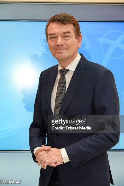 Joerg Schoenenborn during the 'Bundestagswahl' TV Show Photo Call on September 22, 2017 in Berlin, Germany.