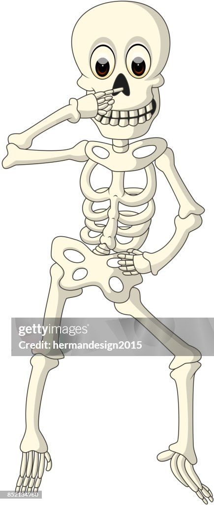 Cartoon Funny Human Skeleton Dancing High-Res Vector Graphic - Getty Images