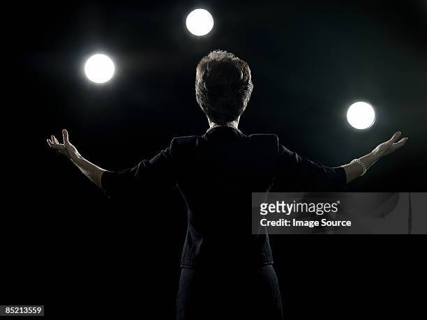 politician giving speech - female politicans stock pictures, royalty-free photos & images