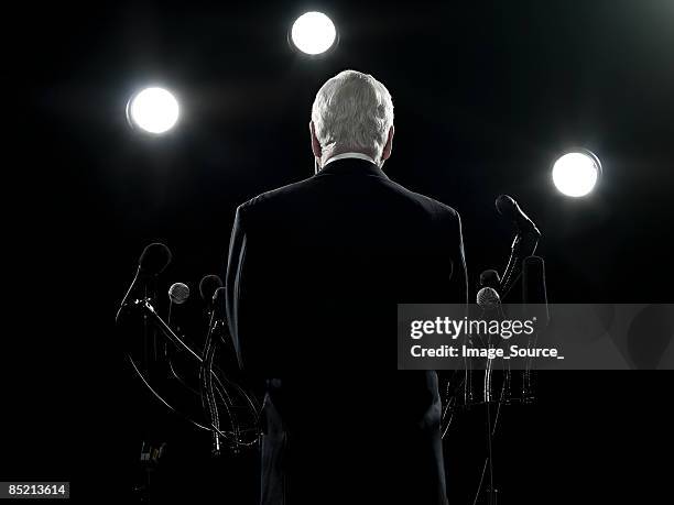 rear view of politician - house speaker paul ryan gives speech on the state of american politics stockfoto's en -beelden