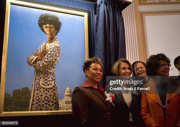 March 03: Congressional Black Caucus Chairwoman Barbara Lee, D-Calif., House Speaker Nancy Pelosi, D-Calif., Rep. Donna Edwards, D-Md.,and Rep....