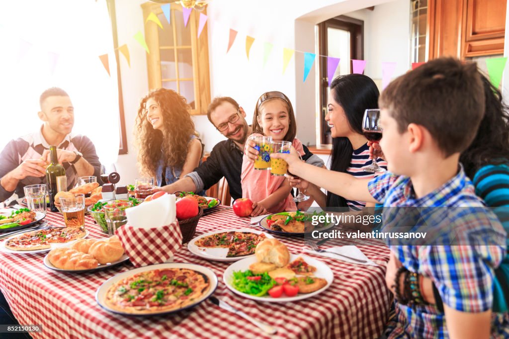 Family Dinner At Home High-Res Stock Photo - Getty Images