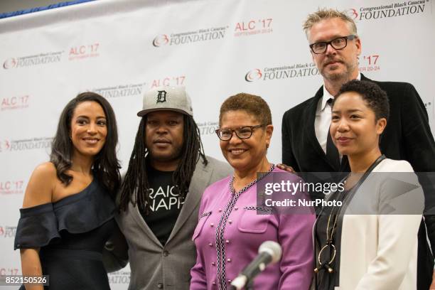 , Angela Rye, political commentator on CNN and an NPR political analyst, moderated a panel with Shaka Shangor, formerly incarcerated, now author,...