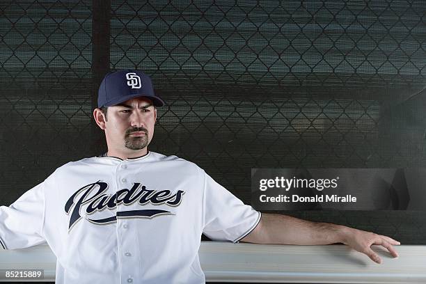 Adrian Gonzalez of the San Diego Padres poses during photo day at Peoria Stadium on February 24, 2009 in Peoria, Arizona.