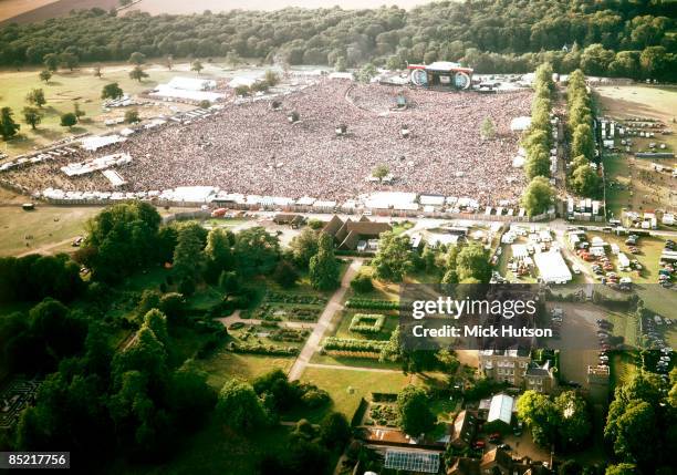 Photo of OASIS and KNEBWORTH, Aerial shot of the Oasis show