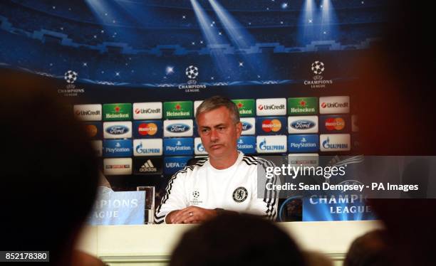 Chelsea manager Jose Mourinho during a press conference at Cobham Training Ground, Stoke D'Abernon.