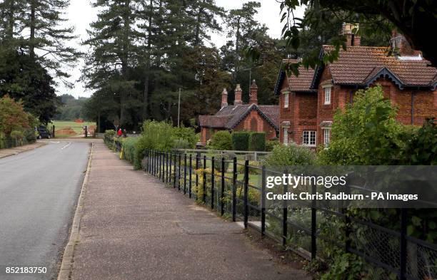 General view of West Newton village, Norfolk, a neighbouring village to Anmer, and Anmer Hall, on the Royal Sandringham Estate in Norfolk, which the...