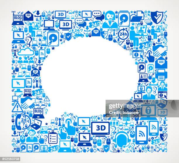 chat tech support vector icon pattern - server technician stock illustrations