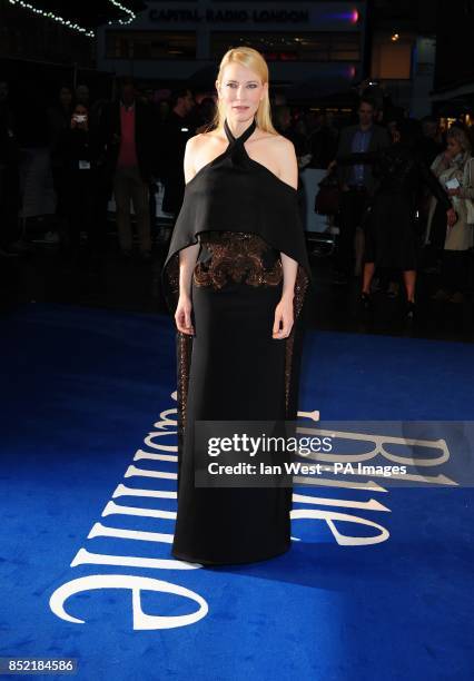 Cate Blanchett arrives at the UK premiere of Blue Jasmine, at the Odeon West End cinema in London.