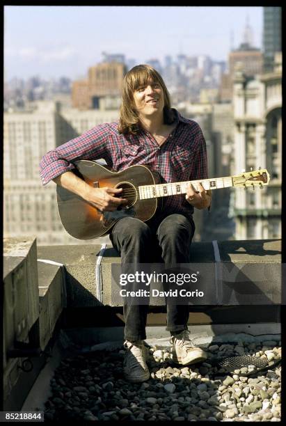 Photo of Evan DANDO and LEMONHEADS; Evan Dando on his roof in downtown Manhattan