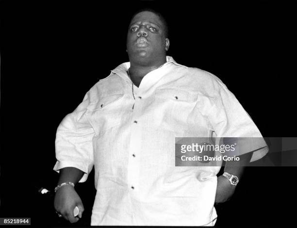 Photo of NOTORIOUS BIG; Notorious B.I.G. Performing at Meadowlands, New Jersey on 6-29-1995